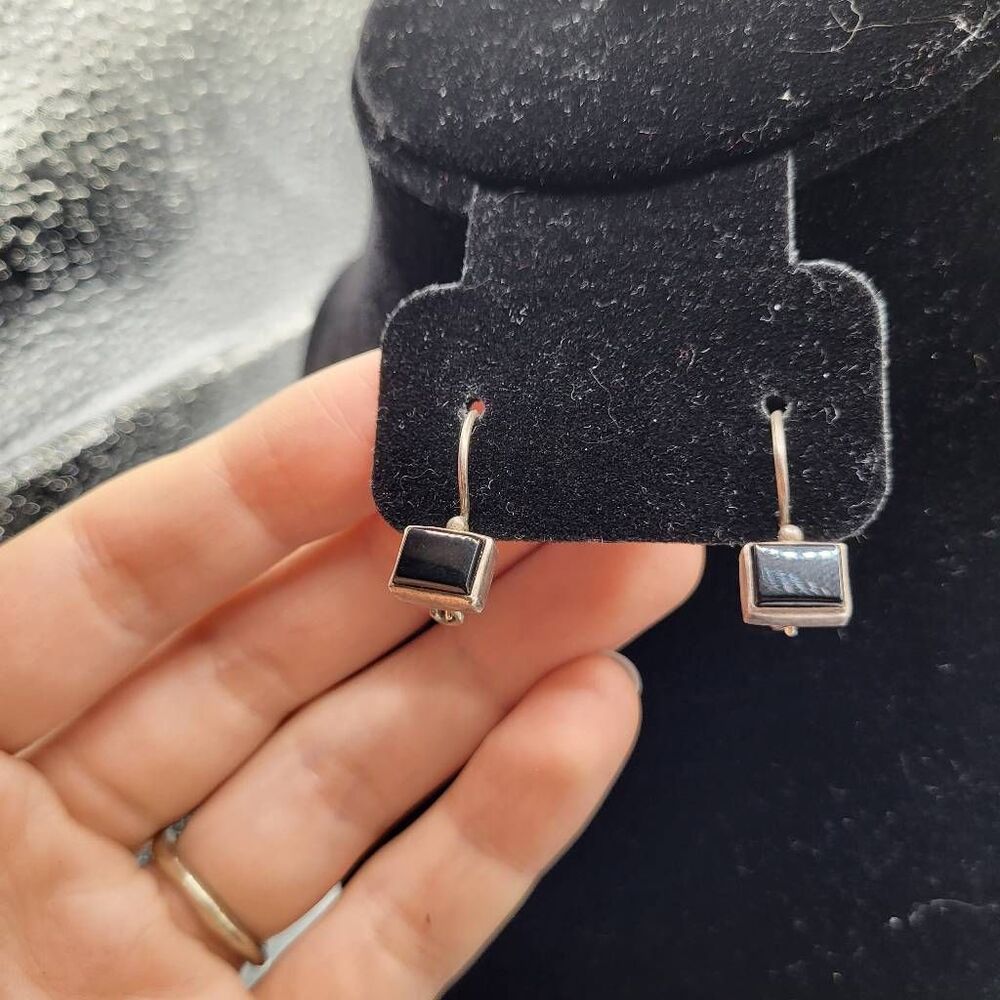 Janice Girardi Sterling Silver Onyx Earrings